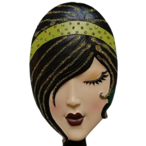 Wise Jewels Other - Fancy Diva Woman Lady Face Mirror Yellow